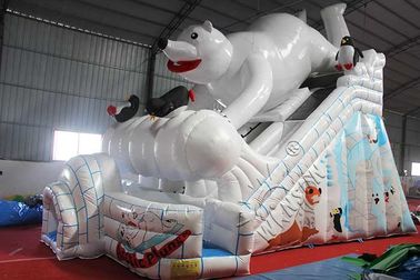 China Eisbär-themenorientiertes großes aufblasbares Dia CER-Standard-PVC-Material gemacht usine