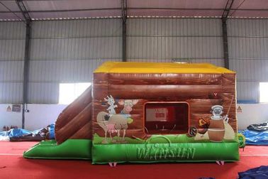 China Kinder WSC-263 springen Haus-aufblasbare simulierte Bauernhof-Trampoline mit Dia usine