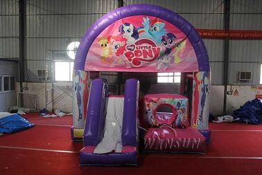 China Pony-Thema-aufblasbares Schlag-Haus mit Dia WSC-265 PVC-Material usine