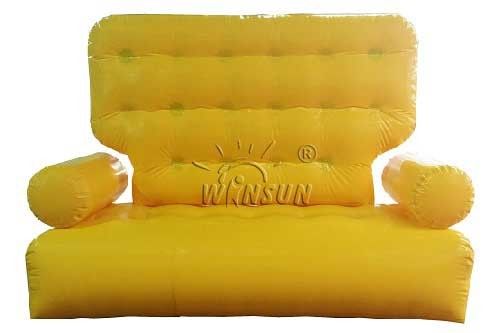Gelbe Farbaufblasbares Couch-Sofa umweltfreundlich für Tätigkeiten im Freien fournisseur
