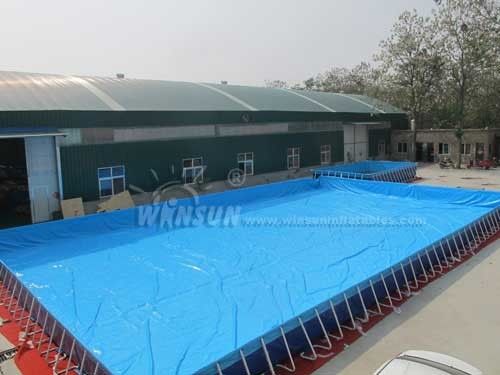 Großer aufblasbarer Swimmingpool im Freien, gestaltetes aufblasbares Wasser-Pool