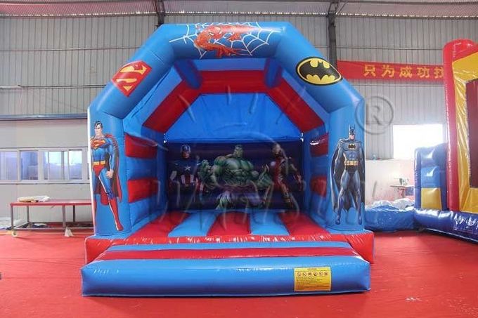 Aufblasbarer Superheld-federnd Schloss/Kinder springen Plastik des Haus-WSC-234