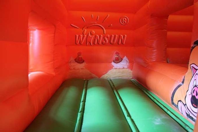 Kinder WSC-263 springen Haus-aufblasbare simulierte Bauernhof-Trampoline mit Dia