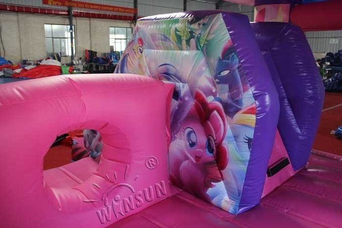 Pony-Thema-aufblasbares Schlag-Haus mit Dia WSC-265 PVC-Material