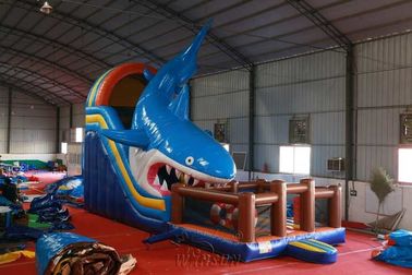 China Wasser-beständige enorme aufblasbare trocknen Dia-Haifisch themenorientiertes 12x4x6.5m usine