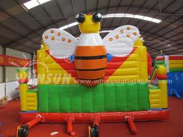 China Arbeitsames Bienen-Thema-aufblasbare Spaß-Welt, 0.9mm PVC-Explosions-Spielplatz usine