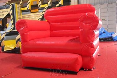 Rotes Sofa-aufblasbare vorbildliche Wasser beständige PVC-Plane gemacht