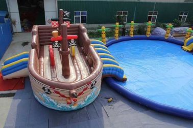 China Piraten-Schiffs-kommerzielle aufblasbare Wasser-Park 0.9mm PVC-Plane gemacht usine