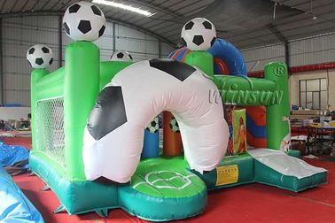China Der Schlag-Haus der Fußball-themenorientiertes aufblasbare Kinder/Handelsschlag-Haus usine