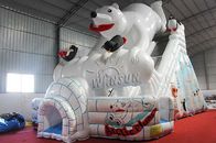 Eisbär-themenorientiertes großes aufblasbares Dia CER-Standard-PVC-Material gemacht fournisseur