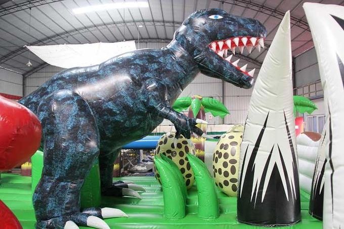 Dinosaurier-scherzt themenorientierte aufblasbare Spaß-Stadt, Werbung Hüpfburg